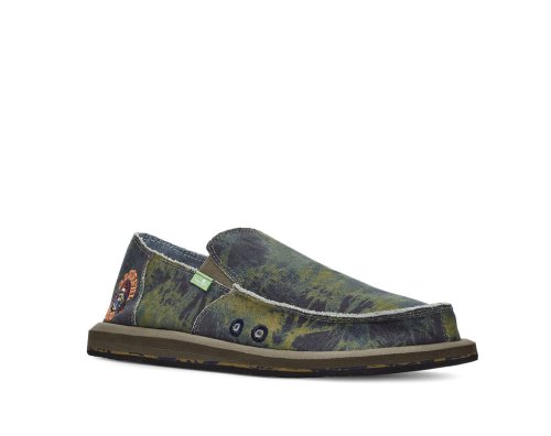 Chaussures Sanuk Vagabond Grateful Dead Enfant - Vert / Bleu Marine TQNUDK783